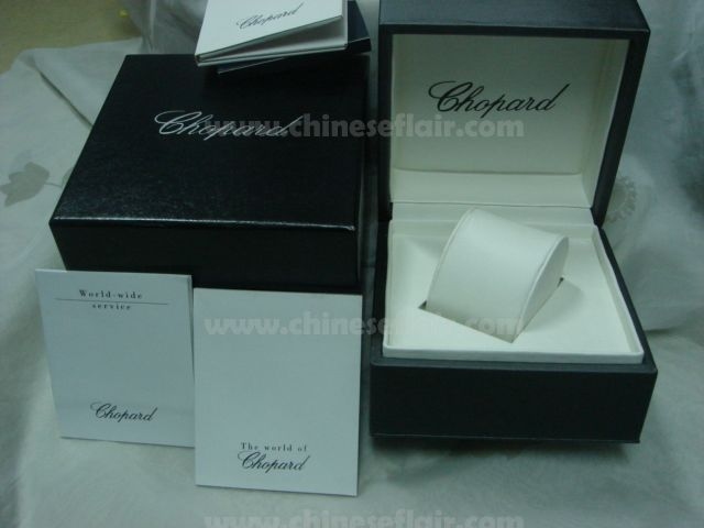 LUXURY Black Leather Replica Chopard Watch Box